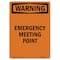 Signmission OSHA WARNING Sign, Emergency Meeting Point, 14in X 10in Decal, 10" W, 14" L, Portrait OS-WS-D-1014-V-13155 - alternate 1